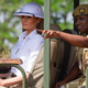 Melania Trump goes on a safari with Nelly Palmeris (R), Park Manager at the Nairobi National Park in Nairobi, October 5, 2018, during the third leg of her solo tour of Africa.